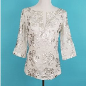 Tory Burch metallic blouse